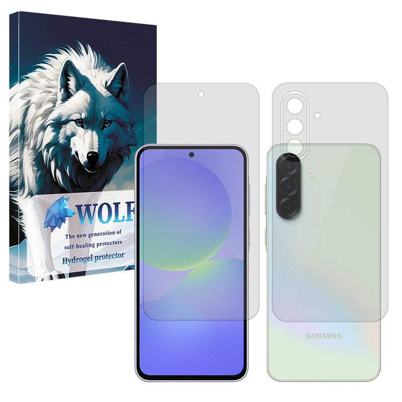 محافظ صفحه نمایش شفاف ولف مدل Tough مناسب برای گوشی موبایل سامسونگ Galaxy A36 به همراه محافظ پشت گوشی