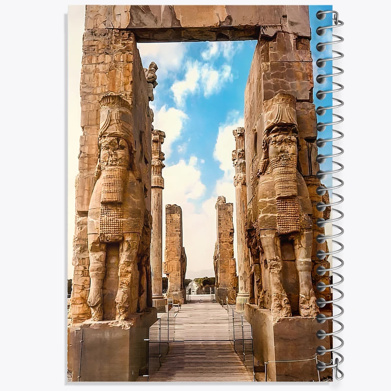 دفتر مشق 50 برگ خندالو طرح تخت جمشید کد F6338