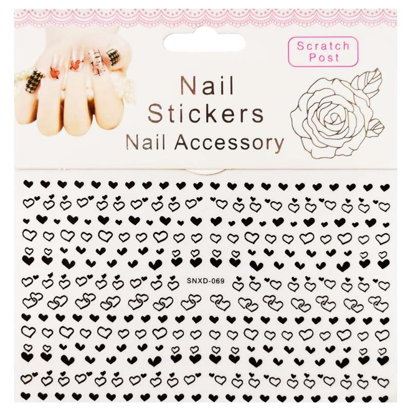 استیکر طراحی ناخن مدل قلب کد SNXD-069