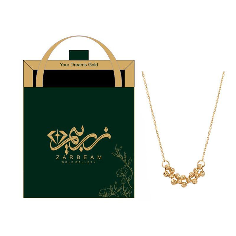 گردنبند طلا 18 عیار زنانه با زنجیر حلقه‌ای (فلامینگو) زربیم مدل GB 101