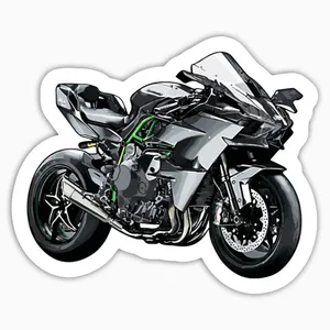استیکر لپ تاپ و موبایل بووم طرح موتور مدل Silver کد AG4