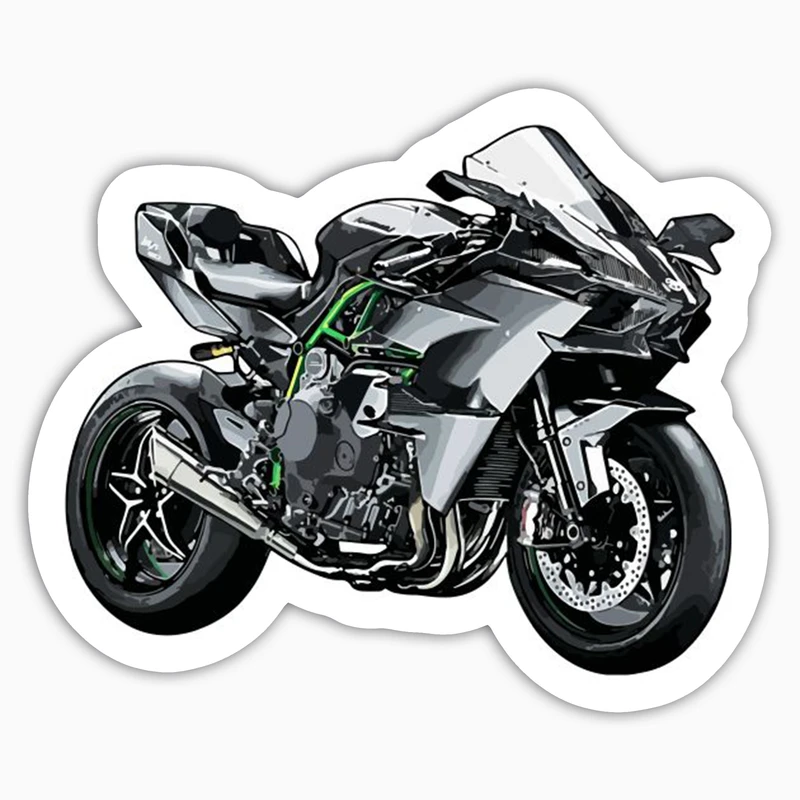 استیکر لپ تاپ و موبایل بووم طرح موتور مدل Silver کد AG4