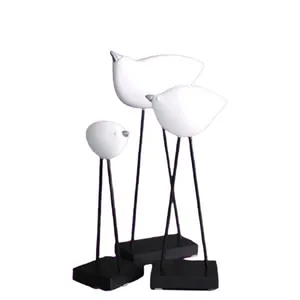 مجسمه طرح پرنده لنگ دراز کد 6654 مجموعه 3 عددی