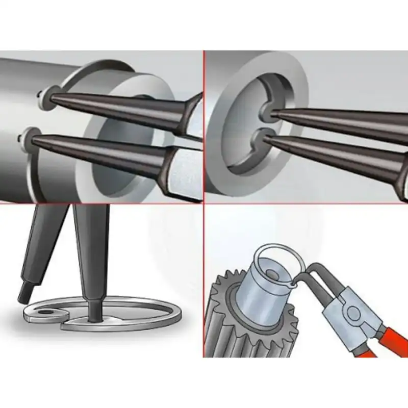 انبر خار بازکن کن سر کج مدل 22035 سایز 7 اینچ