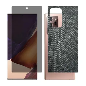 Glass Together model privacy glass screen protector suitable for Samsung Galaxy Note20 Ultra 5G mobile phone with cover sticker on the back of the phone