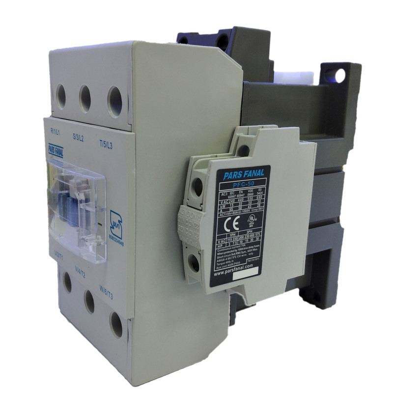 کنتاکتور پارس فانال مدل PFC-50 بوبین 220VAC کنتاکتور پارس فانال مدل PFC-50 بوبین 220VAC