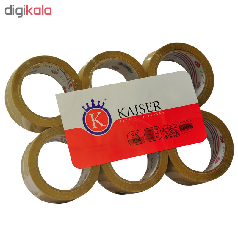 چسب نواری کایزر مدل SK-104 عرض 4.8 سانتی متر بسته 6 عددی