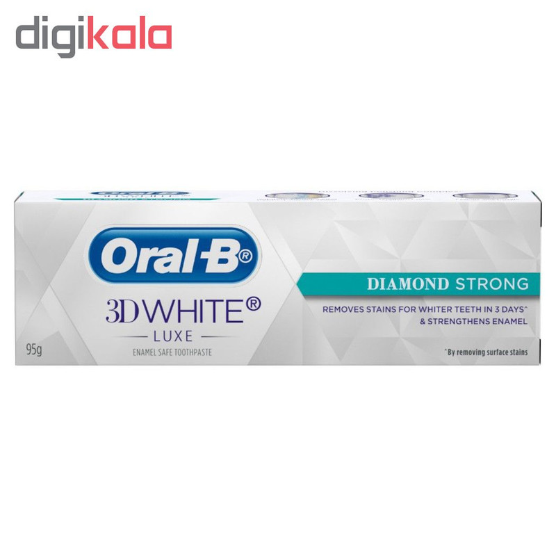خمیر دندان اورال-بی سری 3D WHITE LUXE مدل Diamond Strong حجم 75 میلی لیتر