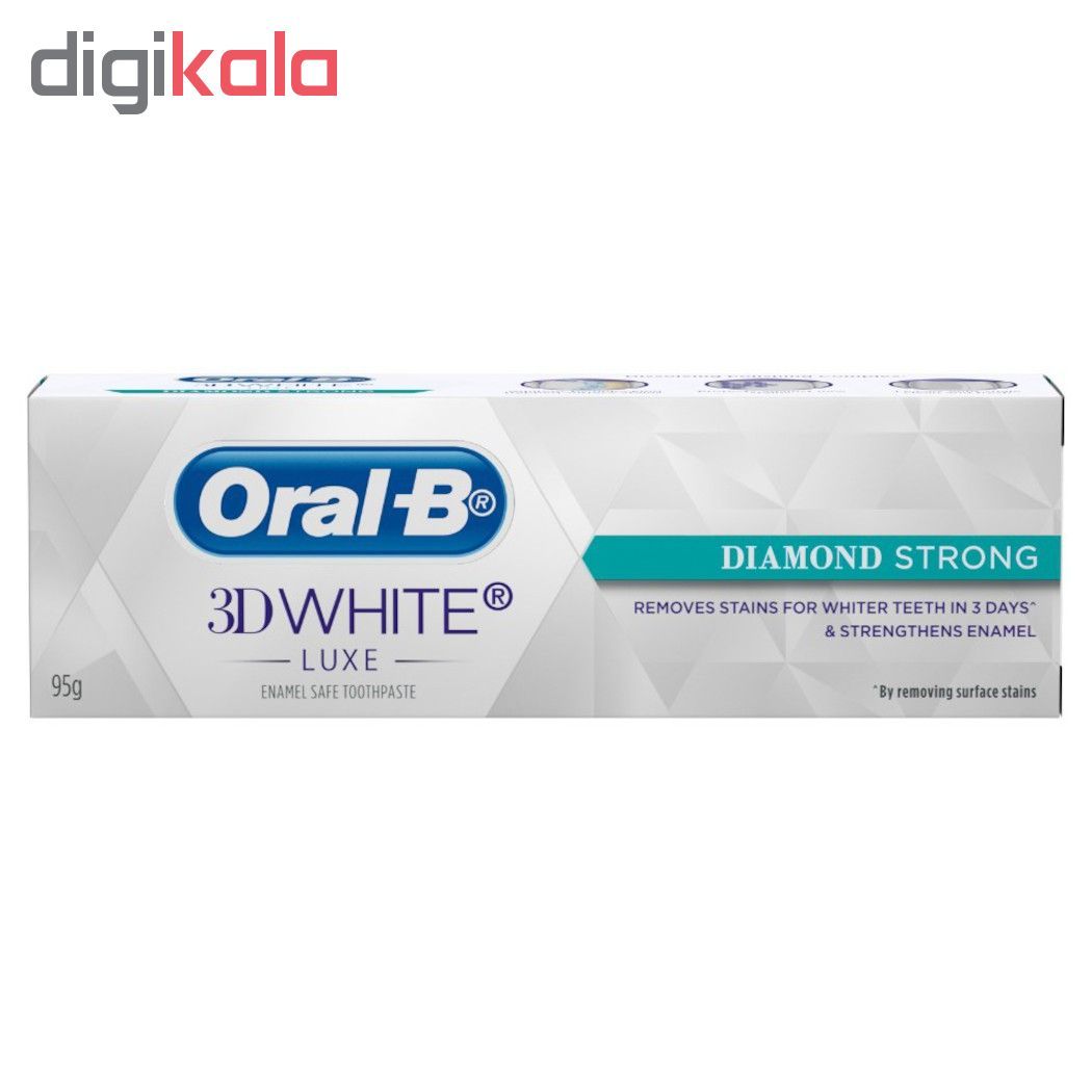 خمیر دندان اورال-بی سری 3D WHITE LUXE مدل Diamond Strong حجم 75 میلی لیتر -  - 2