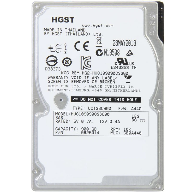 هارد اینترنال اچ جی اس تی مدل Ultrastar C10K900 HUC109090CSS600 ظرفیت 900 گیگابایت