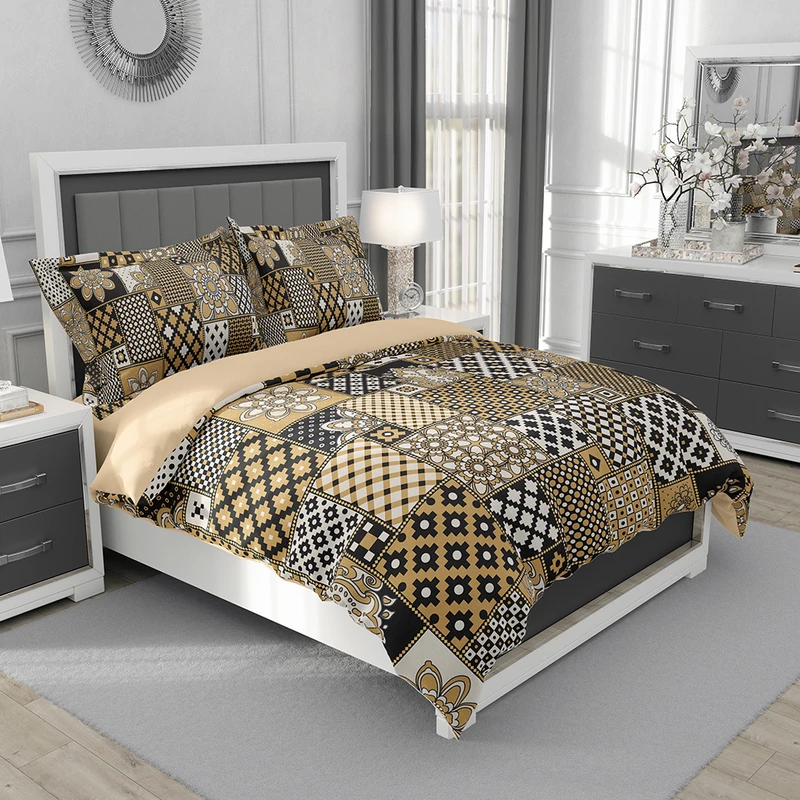 سرویس روتختی نوپه هوم مدل مربعی T6124 تک نفره 5تیکه