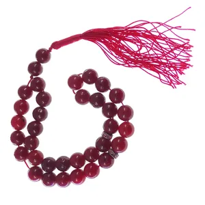 تسبیح سلین کالا مدل عقیق سرخ 3دانه سایز 12