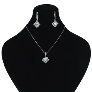 نیم ست نقره زنانه مد و کلاس کد 1000525