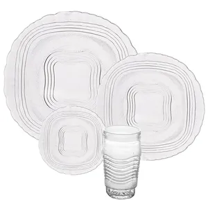 سرویس غذاخوری بلور 16 پارچه ویتون مدل Crystal
