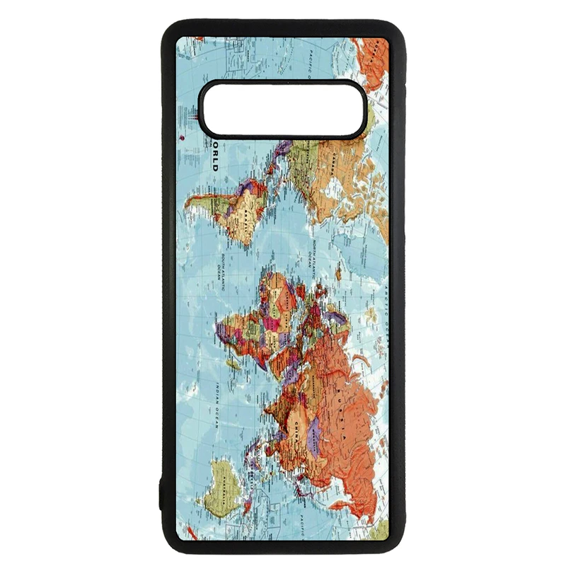 کاور طرح نقشه جهان کد 1105350 مناسب برای گوشی موبایل سامسونگ galaxy s10 plus