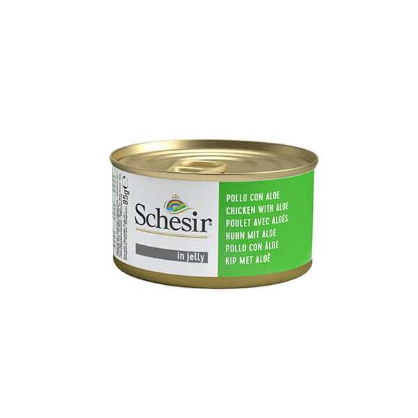 کنسرو بچه گربه شسیر مدل طعم مرغ و آلوئه ورا وزن 85 گرم
