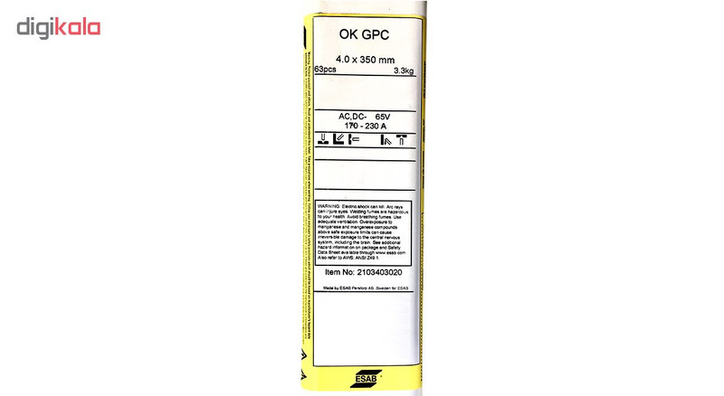 الکترود برشکاری ایساب کد OK GPC مدل OK 21.03 وزن 3.3 کیلوگرم