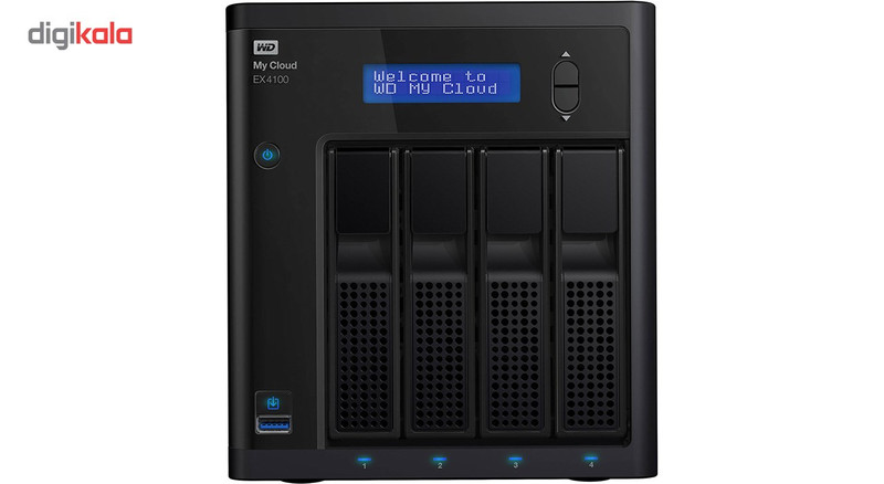 ذخیره ساز تحت شبکه وسترن دیجیتال مدل WD My Cloud EX4100 WDBWZE0320KBK 4-Bay ظرفیت 32 ترابایت