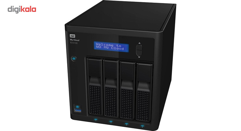 ذخیره ساز تحت شبکه وسترن دیجیتال مدل WD My Cloud EX4100 WDBWZE0320KBK 4-Bay ظرفیت 32 ترابایت