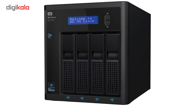 ذخیره ساز تحت شبکه وسترن دیجیتال مدل WD My Cloud EX4100 WDBWZE0320KBK 4-Bay ظرفیت 32 ترابایت