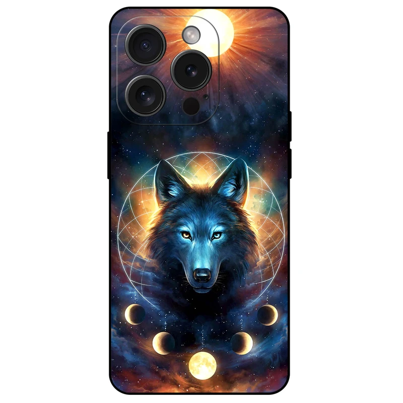 کاور مگافون طرح گرگ و ماه مدل 8006 مناسب برای گوشی موبایل اپل iPhone 15 Pro   