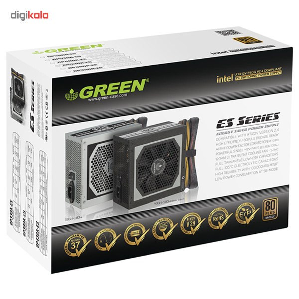منبع تغذیه کامپیوتر گرین مدل GP530A-ES