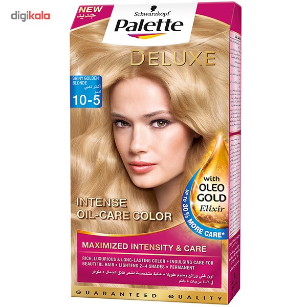 کیت رنگ مو پلت سری Deluxe مدل shiny Golden Shade شماره 5-10