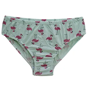 شورت زنانه مدل نخی طرح فلامینگو رنگ آبی