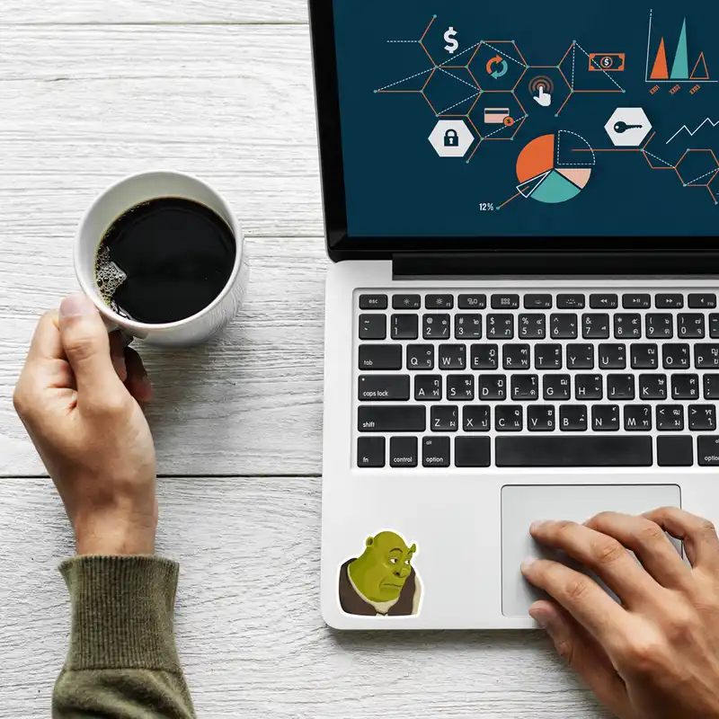 استیکر لپ تاپ لولو طرح شرک کد 575