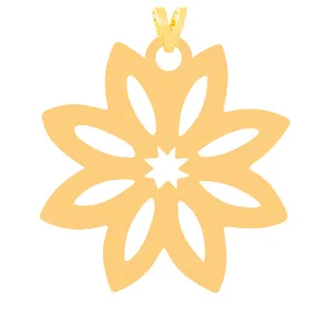 آویز گردنبند طلا 18 عیار زنانه کرابو مدل گلKr31545