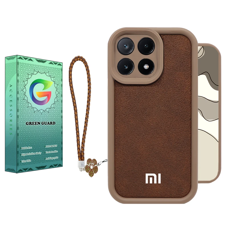 کاور گرین گارد مدل Leather-Band 222 مناسب برای گوشی موبایل شیائومی Poco X6 Pro به همراه بندآویز