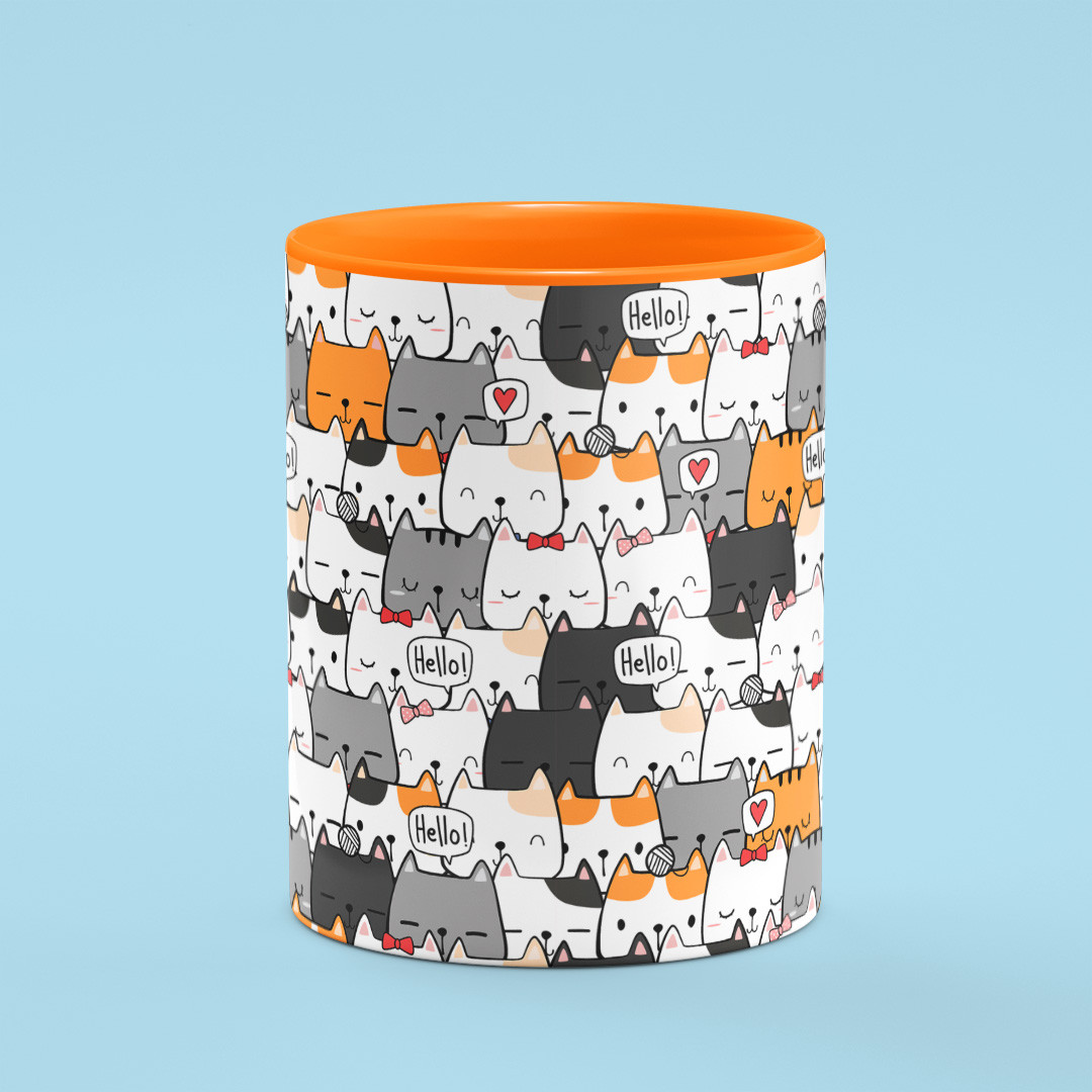 ماگ بیگ ماگ مدل گربه های دوست داشتنی کد 1095