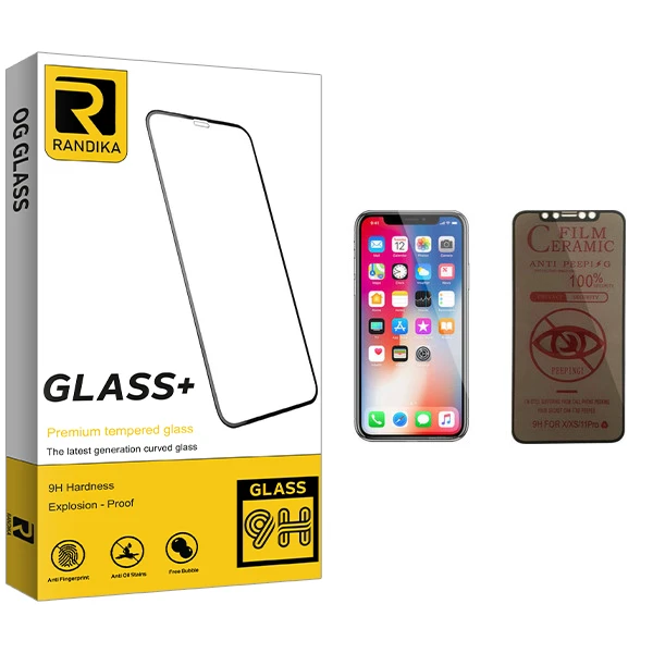 محافظ صفحه نمایش حریم شخصی راندیکا مدل GLD مناسب برای گوشی موبایل اپل iPhone X