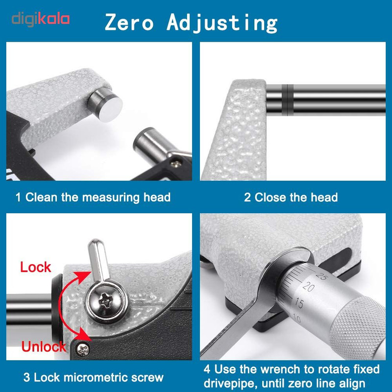 میکرومتر دیجیتالی مدل M-25 گستره 25 میلیمتر