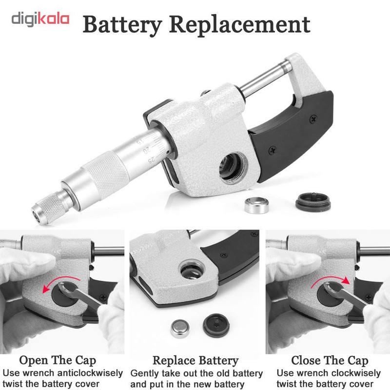 میکرومتر دیجیتالی مدل M-25 گستره 25 میلیمتر