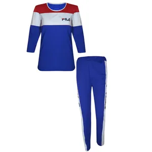 ست تی شرت و شلوار ورزشی زنانه مدل panter 301 رنگ آبی
