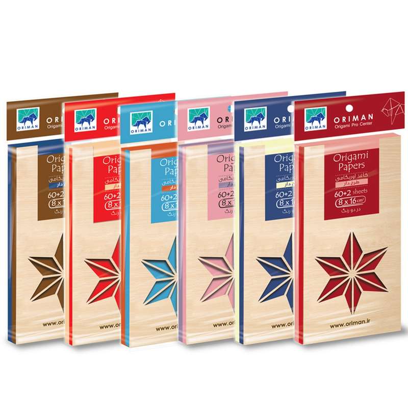 کاغذ اوریگامی اوریمان مدل طرح دار بسته 6 عددی