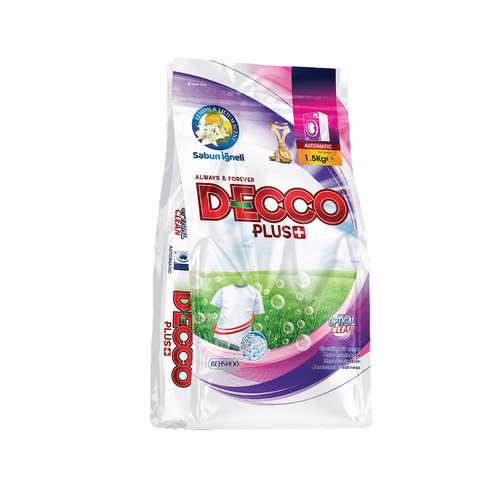 پودر ماشین لباسشویی دکو پلاس + مدل optical clean وزن 1500 گرم