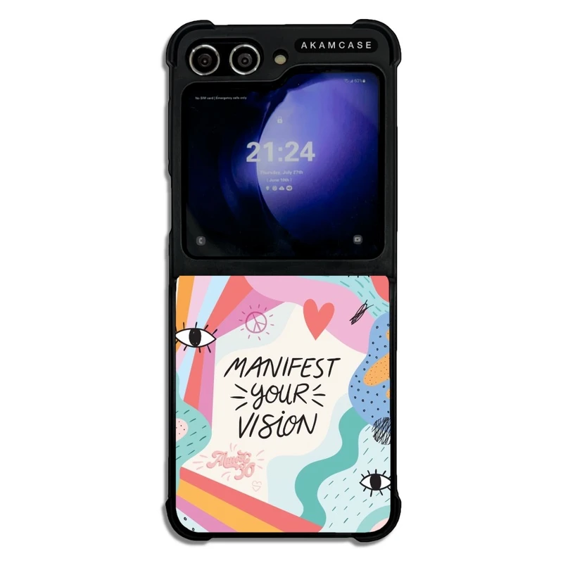 کاور آکام مدل AMCWSGZFLIP5-GOOD VIBES7 مناسب برای گوشی موبایل سامسونگ Galaxy Z Flip 5