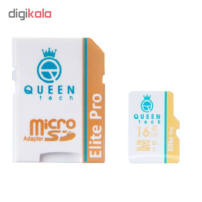 کارت حافظه microSDHC کوئین تک مدل Elite pro 566X کلاس 10 استاندارد UHS-I U1 سرعت 85MBps ظرفیت 16 گیگابایت به همراه آداپتور SD