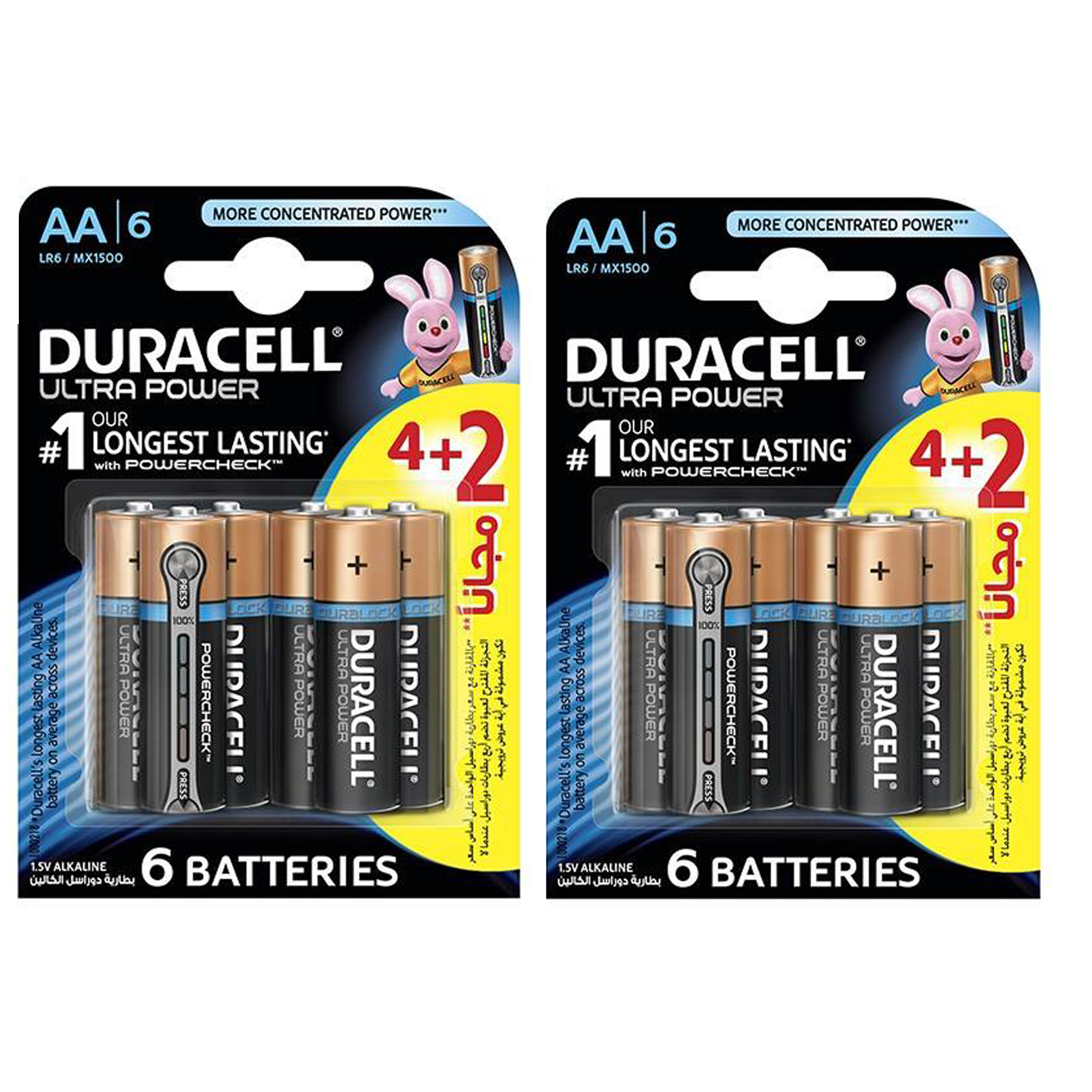 باتری نیم قلمی دوراسل مدل Ultra Power Duralock بسته 12 عددی 