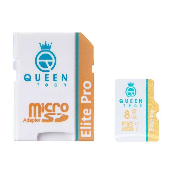 کارت حافظه microSDHC کوئین تک مدل Elite pro 566X کلاس 10 استاندارد UHS-I U1 سرعت 85MBps ظرفیت 8 گیگابایت به همراه آداپتور SD کارت حافظه microSDHC کوئین تک مدل Elite pro 566X کلاس 10 استاندارد UHS-I U1 سرعت 85MBps ظرفیت 8 گیگابایت به همراه آداپتور SD