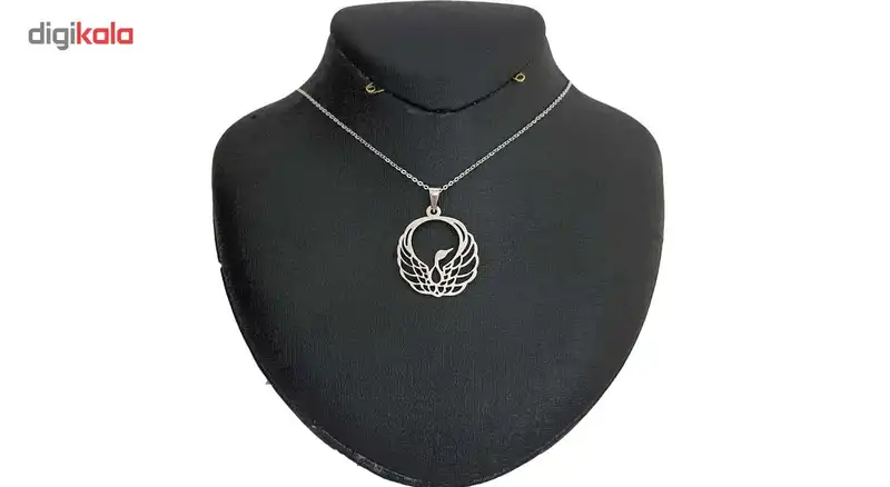 گردنبند نقره ترمه مدل قو کد B1