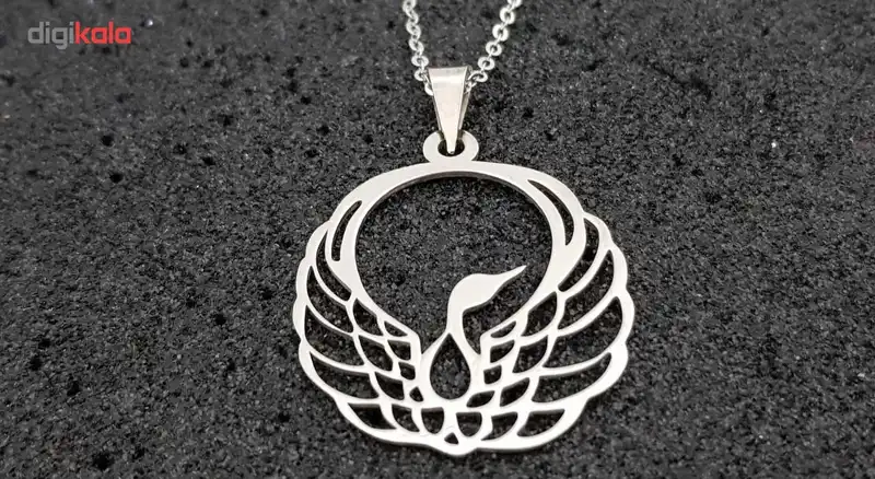 گردنبند نقره ترمه مدل قو کد B1