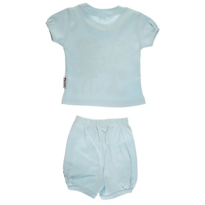 ست تی شرت و شلوارک نوزادی دخترانه آدمک مدل 1662001B -  - 3