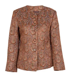 کت زنانه چترفیروزه طرح ترمه کد 3