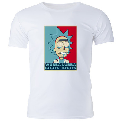 تی شرت مردانه گالری واو -طرح Rick and Morty-wubba lubba dub dub کد CT10103