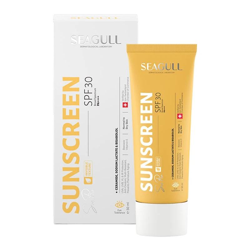 کرم ضد آفتاب بدون رنگ سی گل SPF 30 مدل  Proمناسب پوست‌های خشک و معمولی حجم 50 میلی‌لیتر