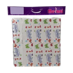 دستمال کاغذی 100 برگ ملانی مدل Butterfly بسته 10 عددی