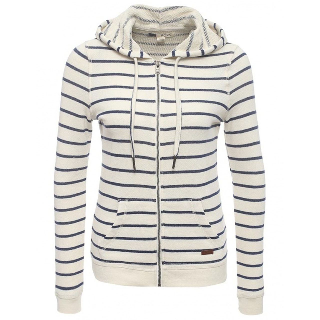 سویشرت زنانه راکسی مدل Signature Stripe Zip Hoodie